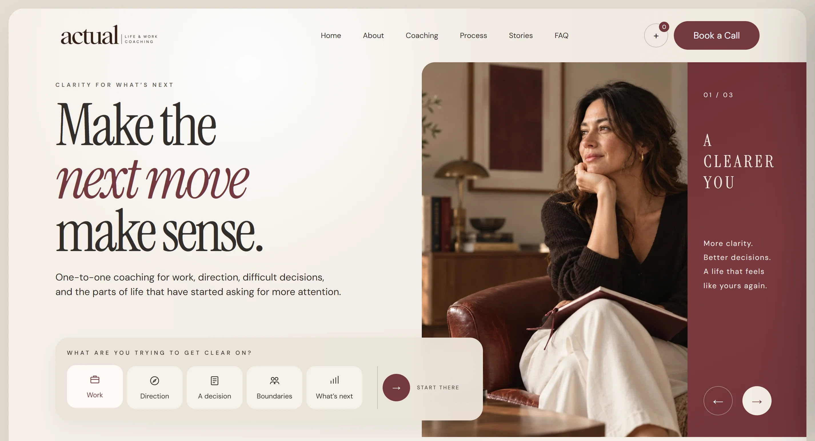 ACTUAL life coaching website