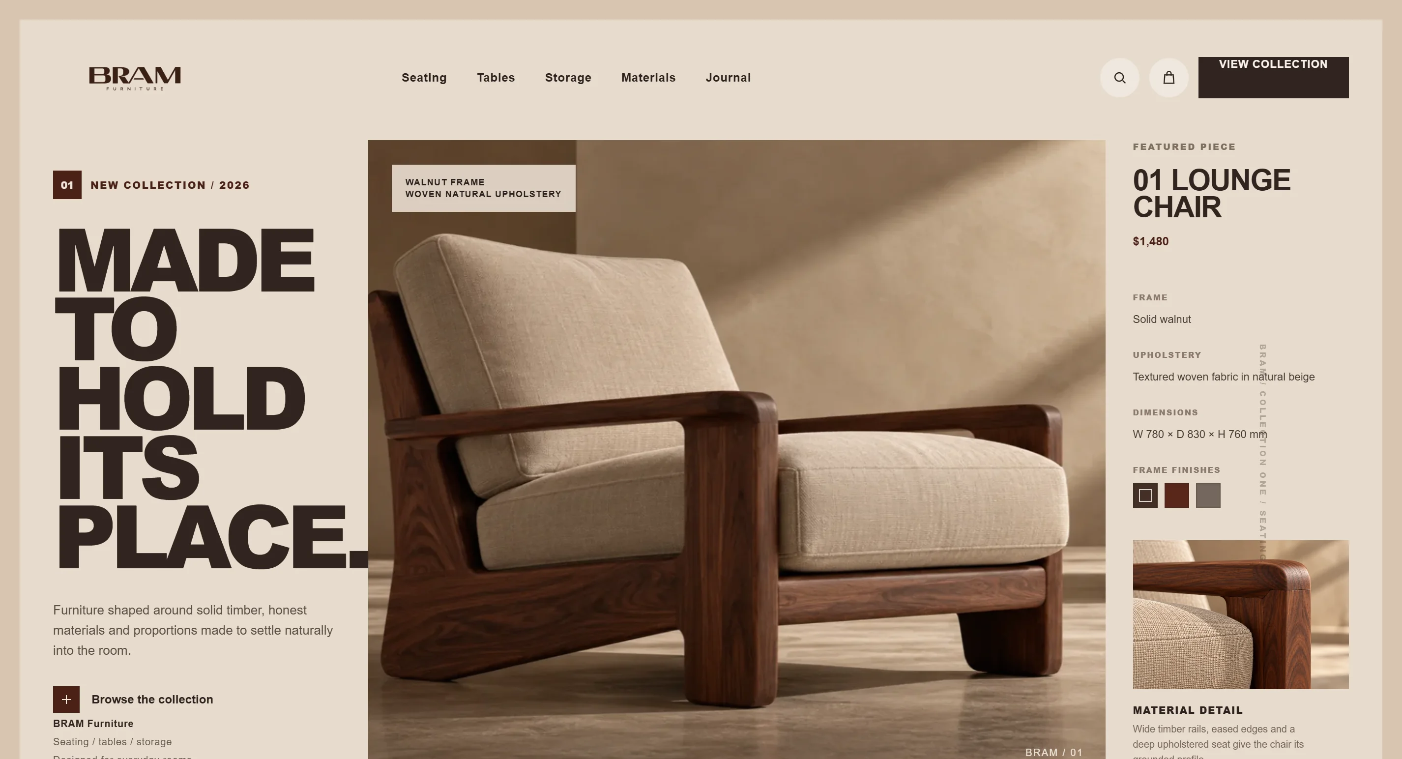 BRAM furniture website