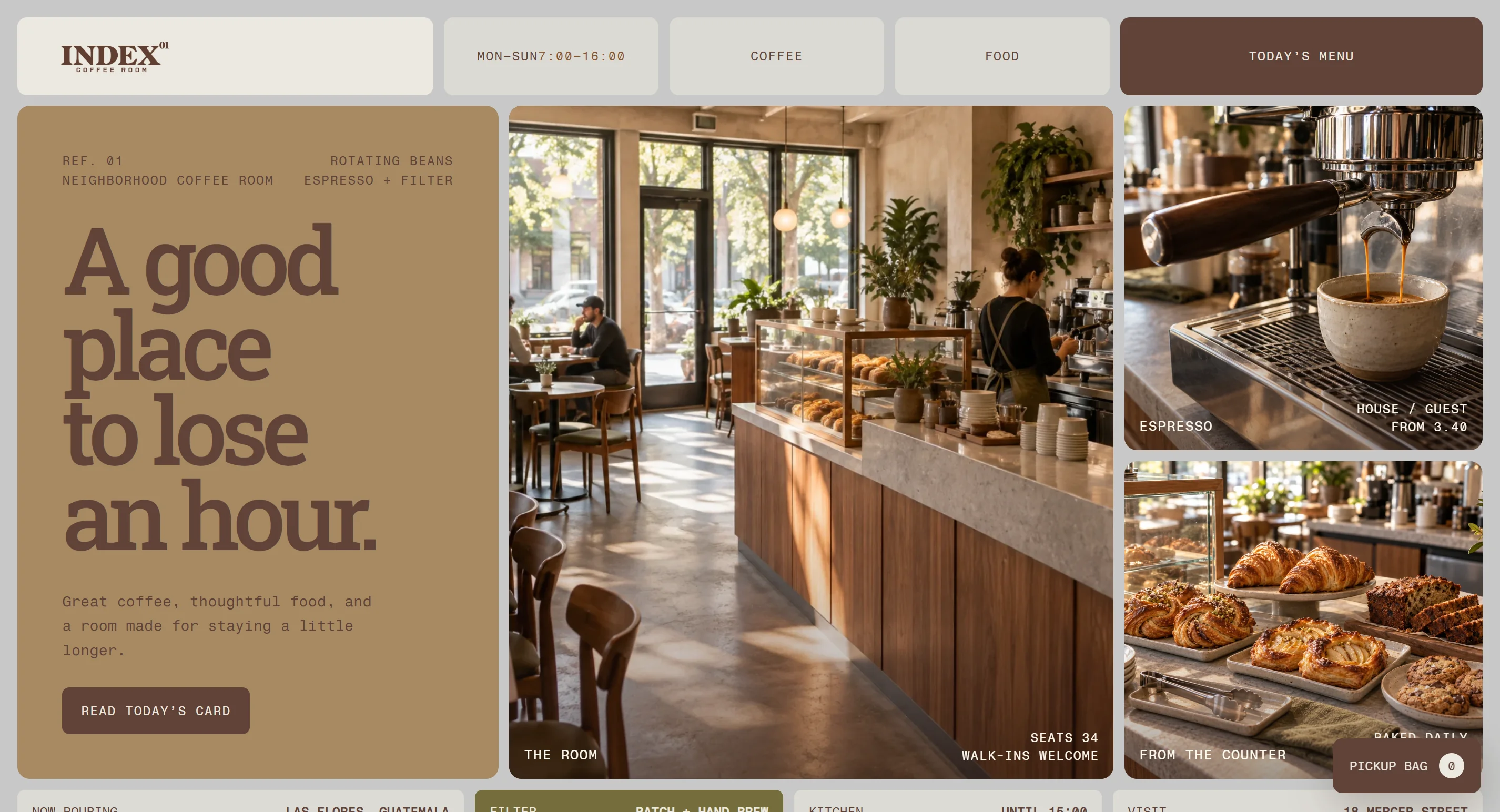 INDEX Coffee Room website